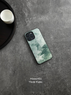 The Blue-Green Surging Waves Tempered Glass Phone Case-MH