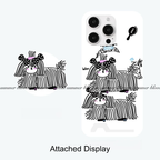 Line Art Poodle & Dancing Bear Phone Case SB-IML MagSafe