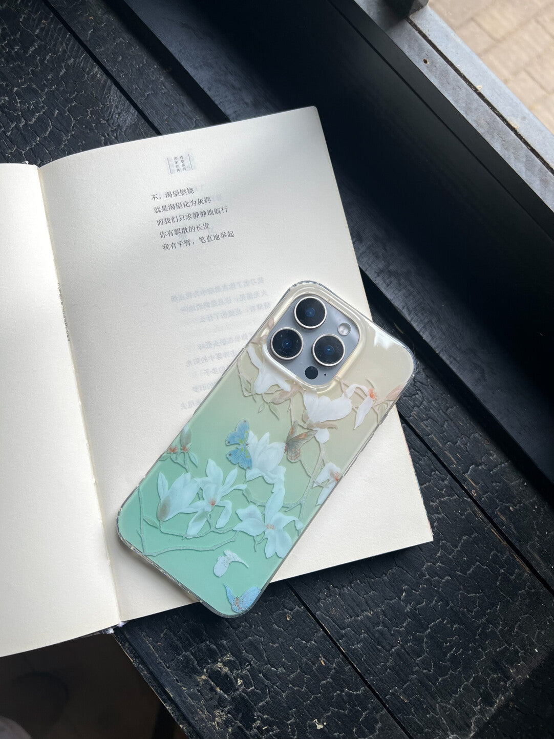 Butterfly and Magnolia Phone Case | iPhone Case | Three Fleas