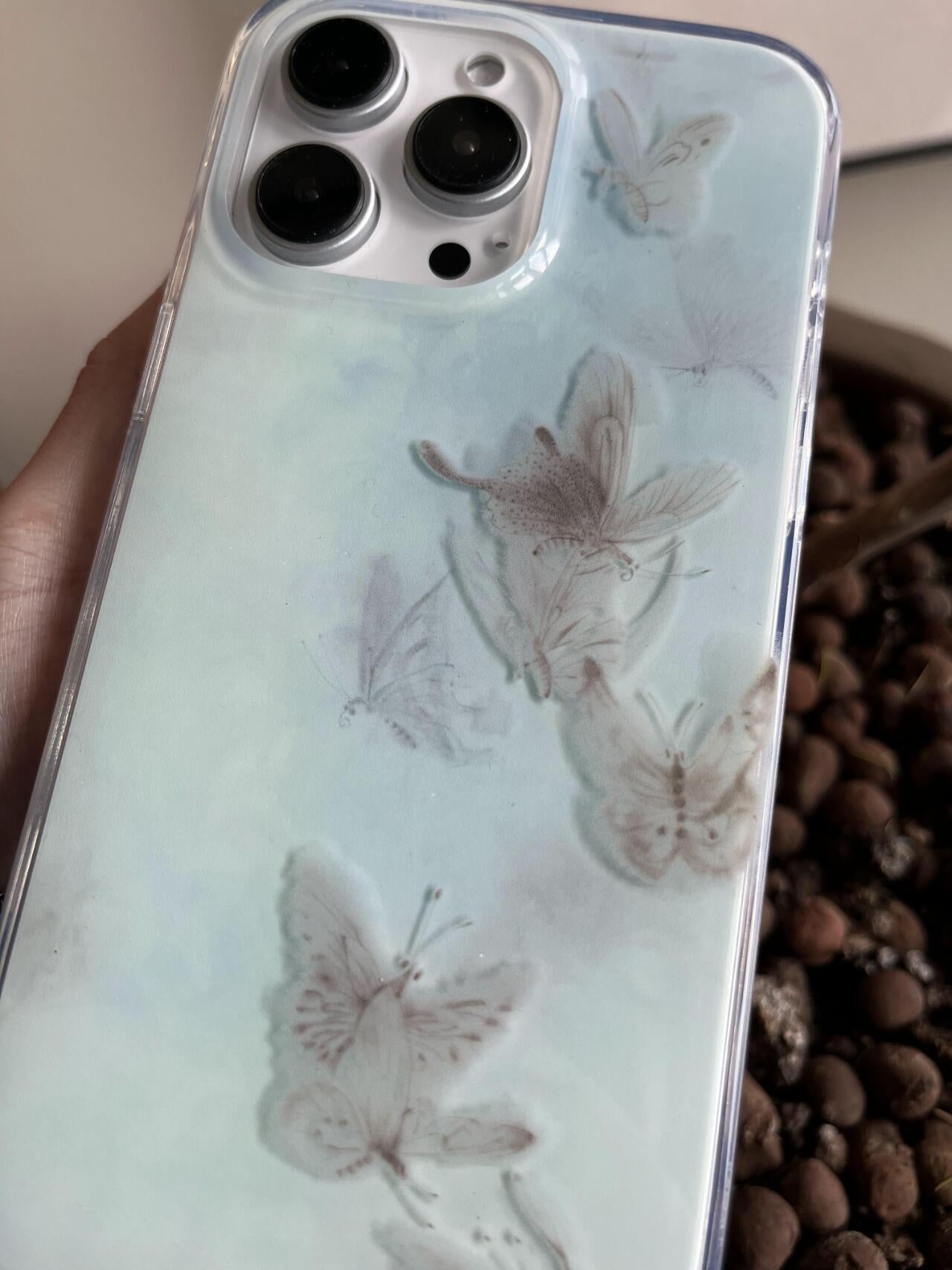 「Chinoiserie」Blue Butterfly Phone Case | iPhone Case | Three Fleas