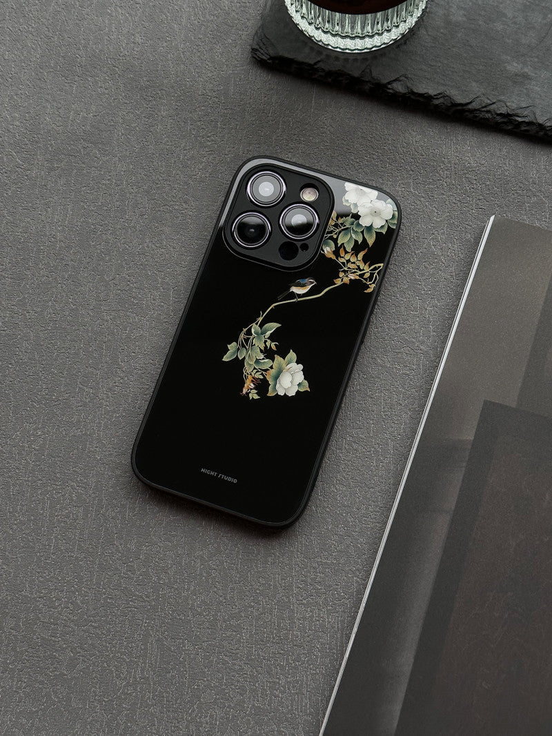 「Chinoiserie」Flowers and Birds Printed Phone Case | iPhone Case | Three Fleas