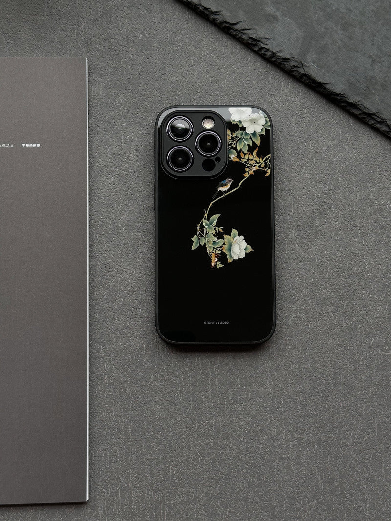 「Chinoiserie」Flowers and Birds Printed Phone Case | iPhone Case | Three Fleas