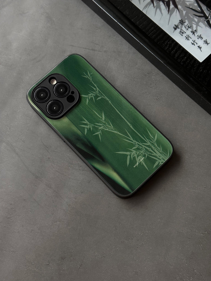 「Chinoiserie」Green Bamboo Printed Phone Case | iPhone Case | Three Fleas