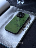 「Chinoiserie」Green Bamboo Traditional Chinese Painting Phone Case | iPhone Case | Three Fleas