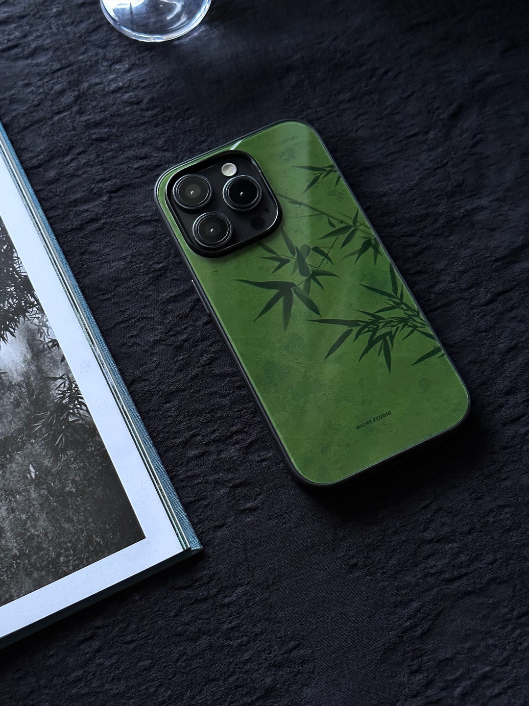 「Chinoiserie」Green Bamboo Traditional Chinese Painting Phone Case | iPhone Case | Three Fleas