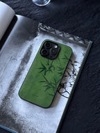 「Chinoiserie」Green Bamboo Traditional Chinese Painting Phone Case | iPhone Case | Three Fleas