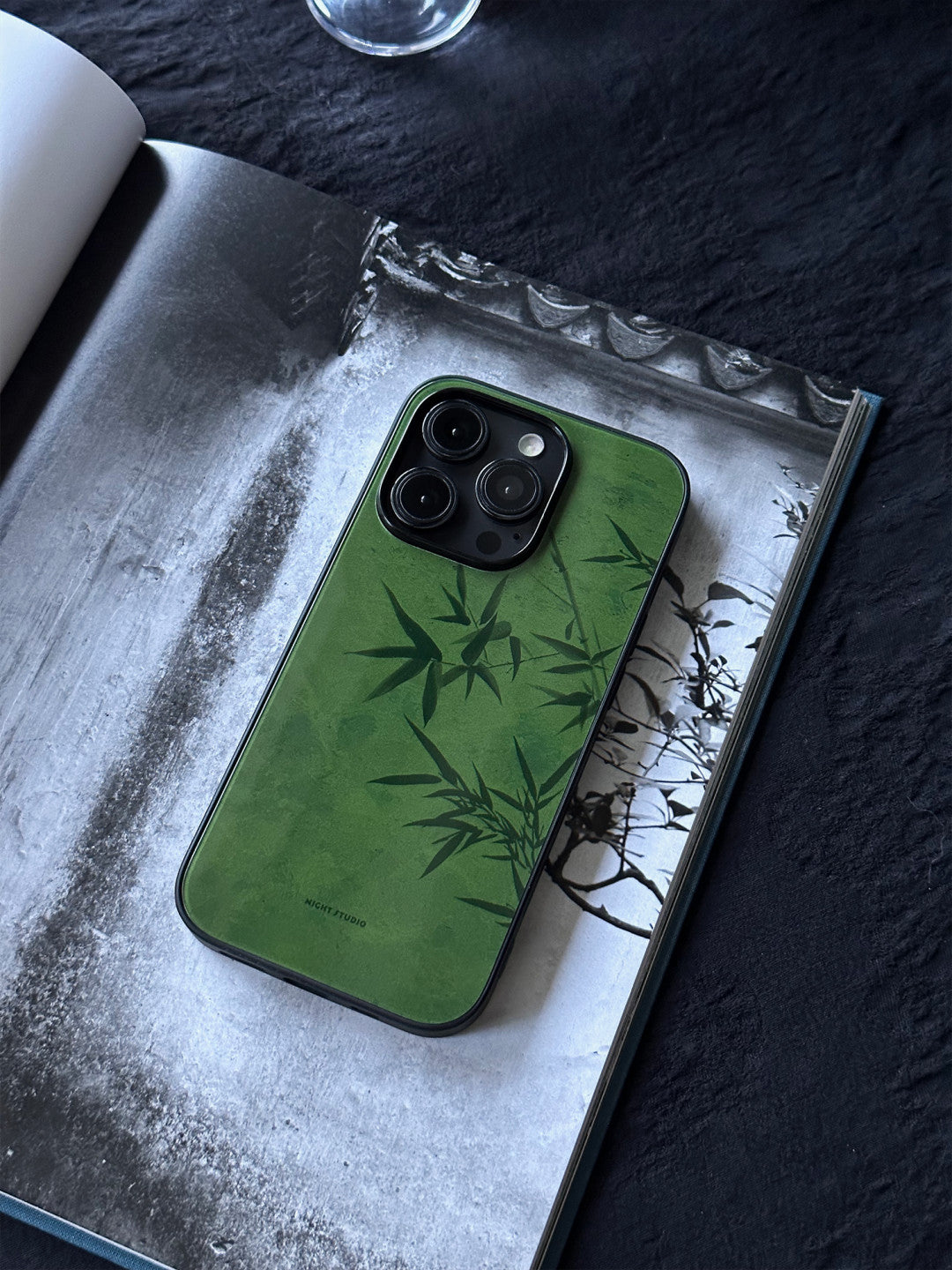 「Chinoiserie」Green Bamboo Traditional Chinese Painting Phone Case | iPhone Case | Three Fleas