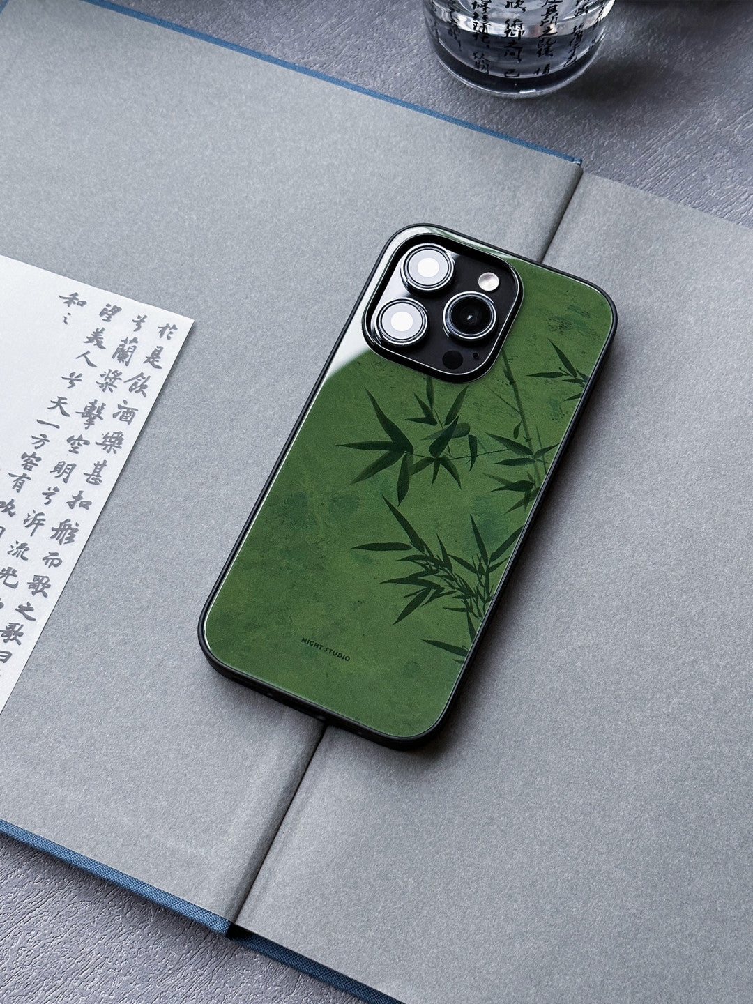 「Chinoiserie」Green Bamboo Traditional Chinese Painting Phone Case | iPhone Case | Three Fleas