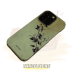 「Chinoiserie」Green Flower Branch Traditional Chinese Painting Phone Case | iPhone Case | Three Fleas