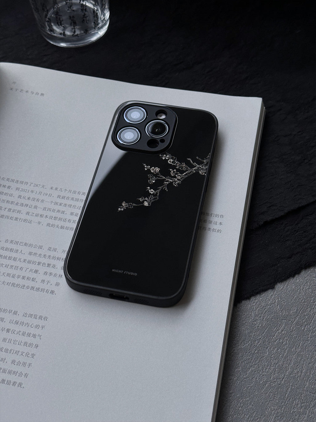 「Chinoiserie」Midnight Wintersweet Phone Case | iPhone Case | Three Fleas