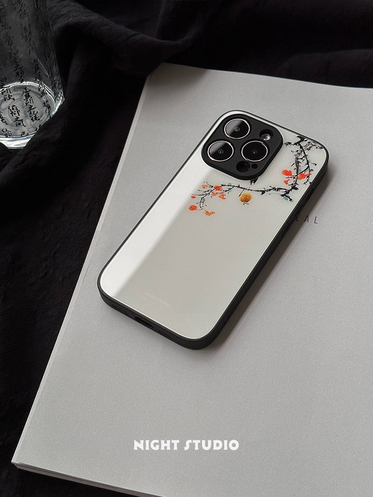 「Chinoiserie」Persimmon Printed Phone Case | iPhone Case | Three Fleas