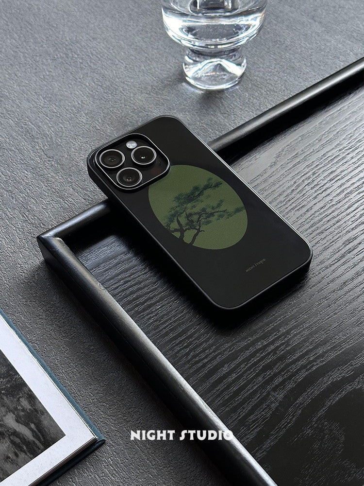 [Chinoiserie]Pine Tree Window Printed Phone Case-NS