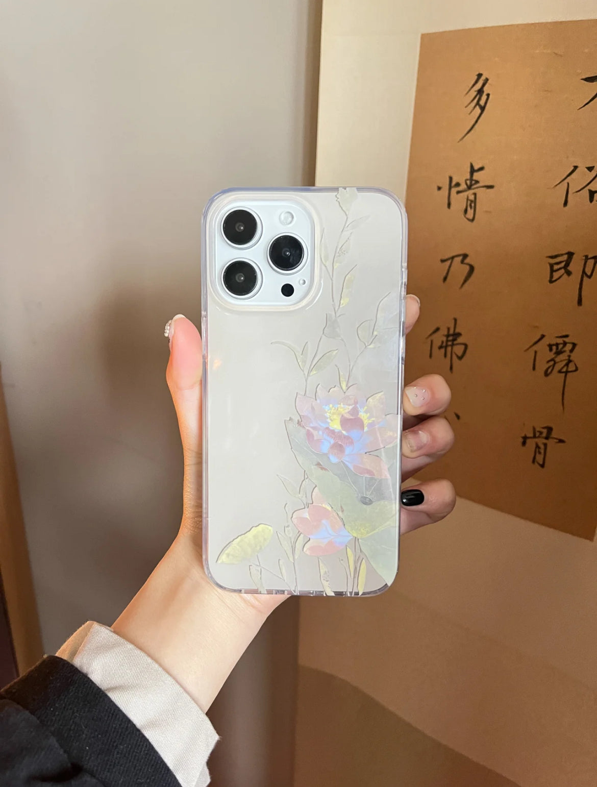 「Chinoiserie」Summer Lotus Printed Phone Case | iPhone Case | Three Fleas