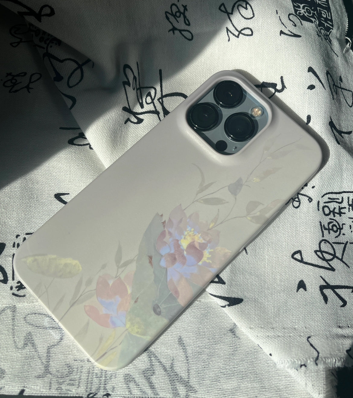 「Chinoiserie」Summer Lotus Printed Phone Case | iPhone Case | Three Fleas