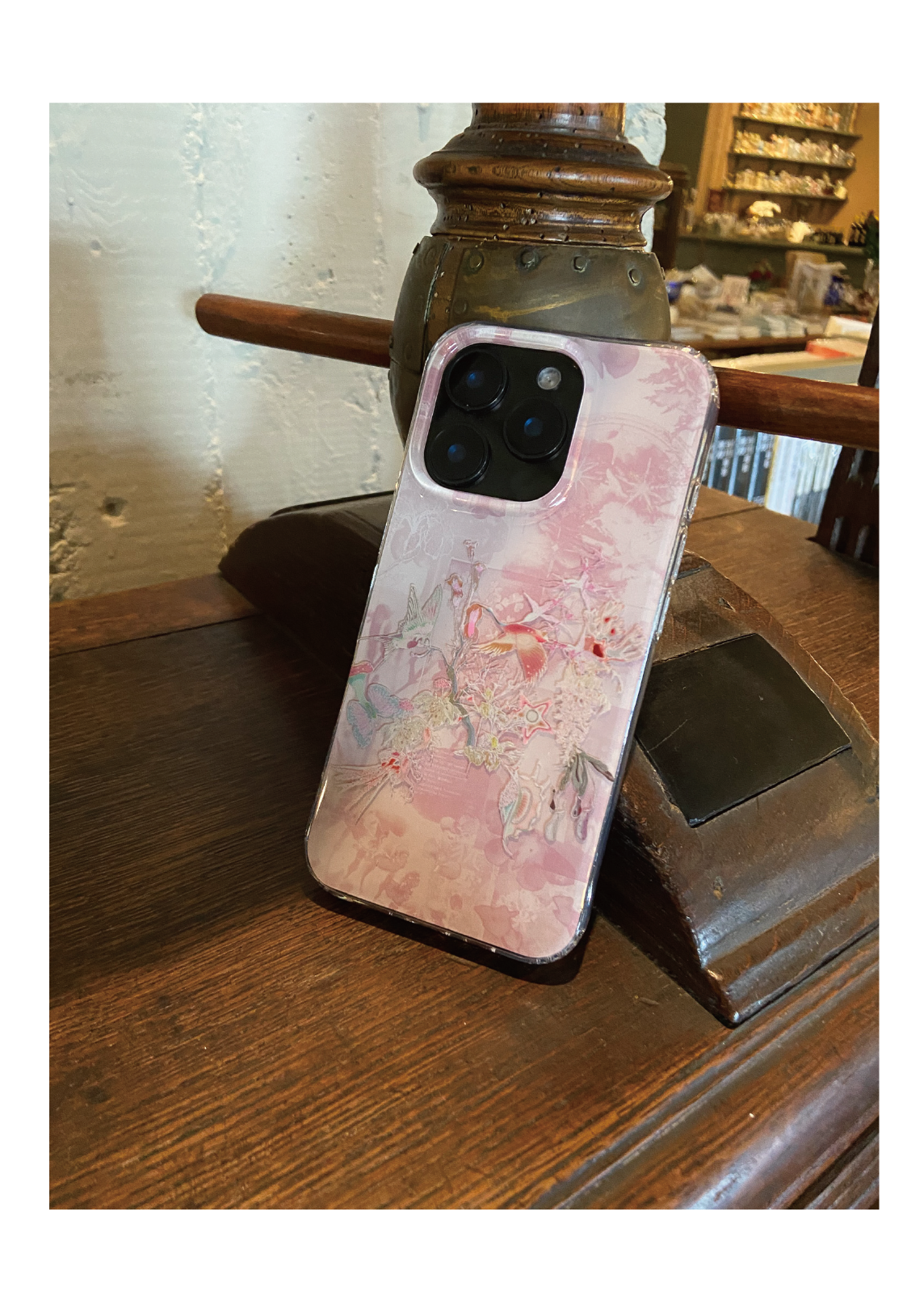 Crane Ripples Pink Dual Layer IMD Case | iPhone Case | Three Fleas