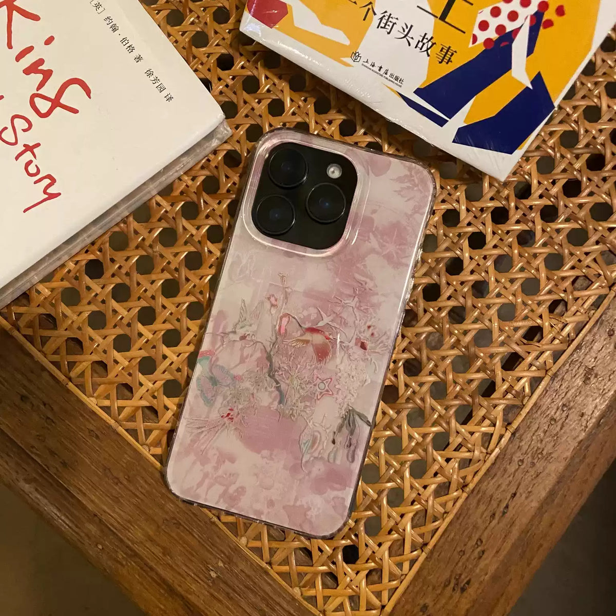 Crane Ripples Pink Dual Layer IMD Case | iPhone Case | Three Fleas