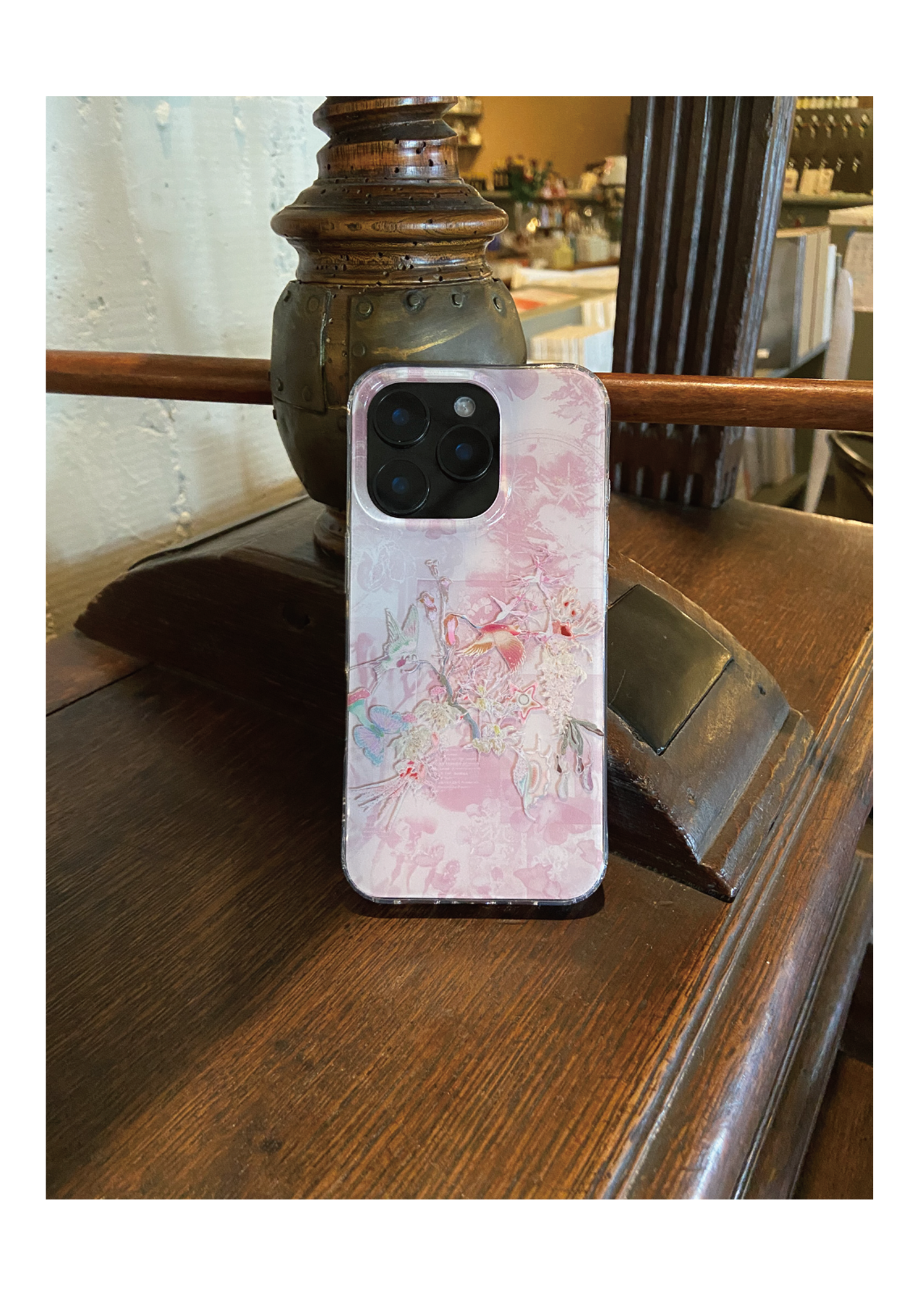 Crane Ripples Pink Dual Layer IMD Case | iPhone Case | Three Fleas