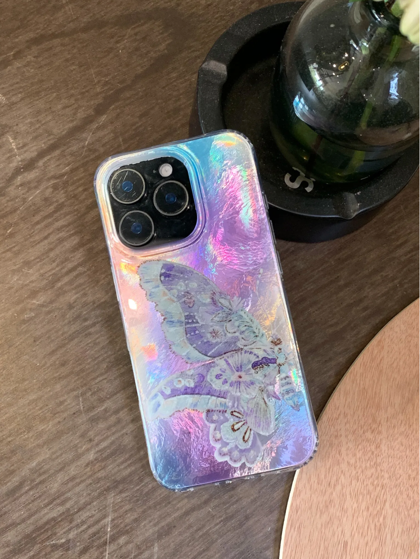Dreamy Glitter Butterfly Print Phone Case | iPhone Case | Three Fleas