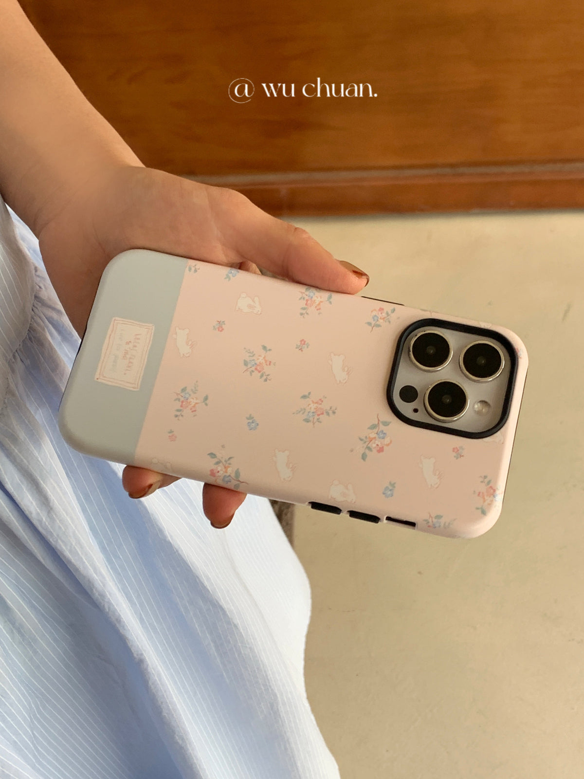 Flower Printed Double Layer Phone Case