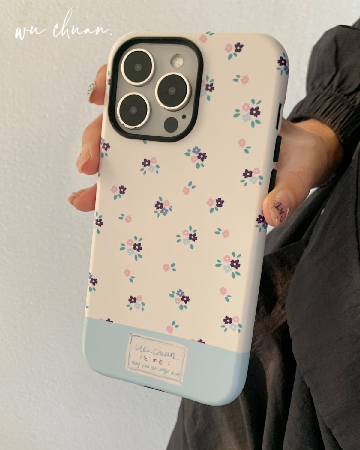 Flower Printed Double Layer Phone Case