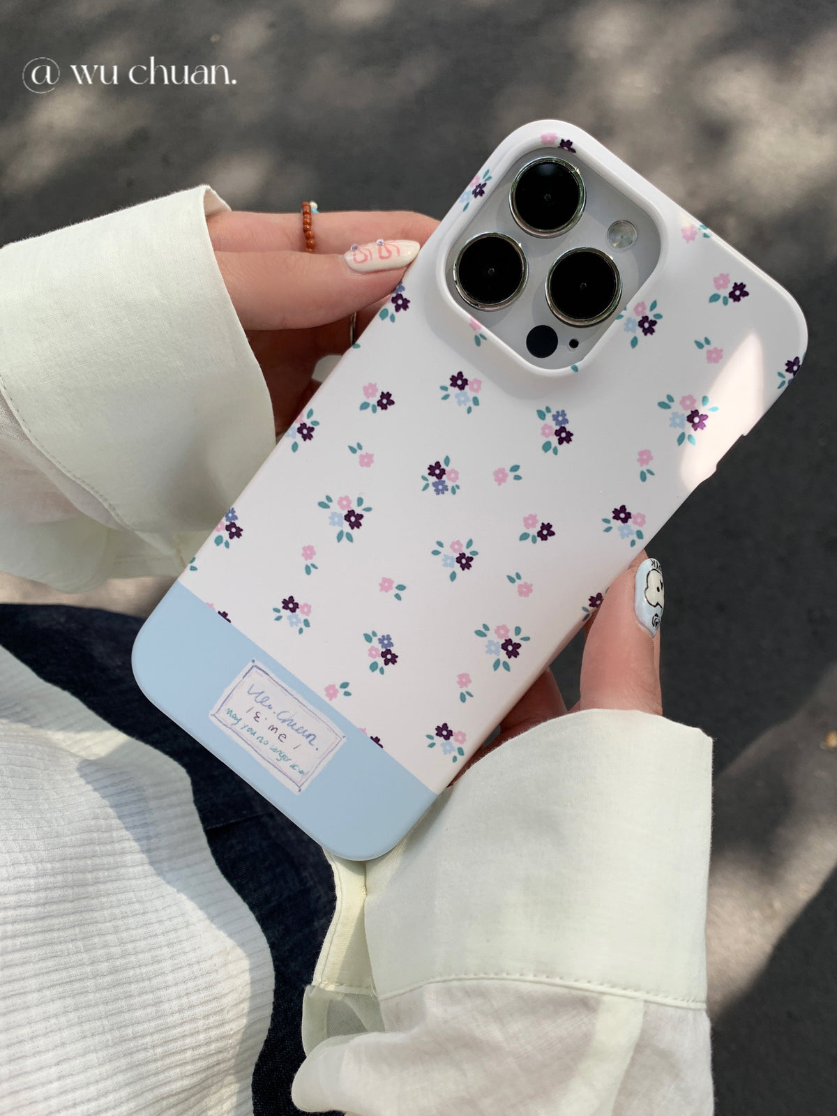Flower Printed Double Layer Phone Case