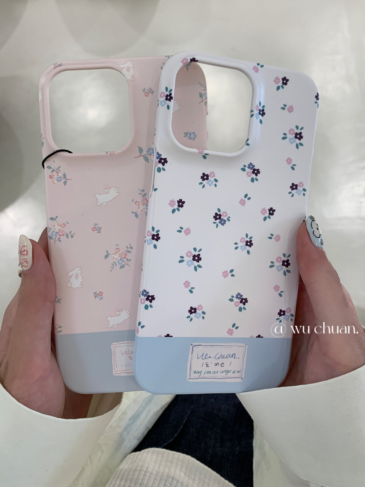 Flower Printed Double Layer Phone Case