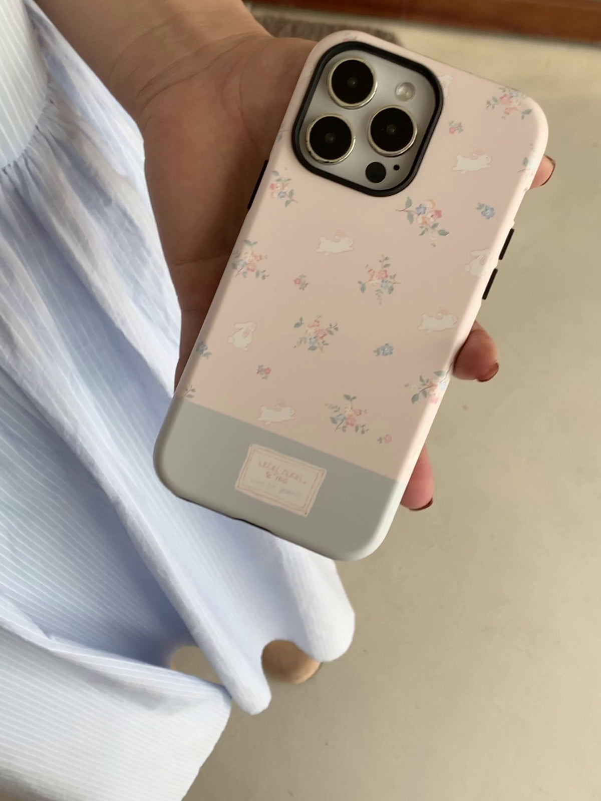 Flower Printed Double Layer Phone Case
