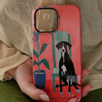 Artistic Dog With Chair Phone Case Double-layer Film Print