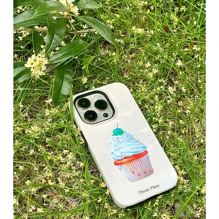 Artistic Cupcake Phone Case Double-layer Film Print