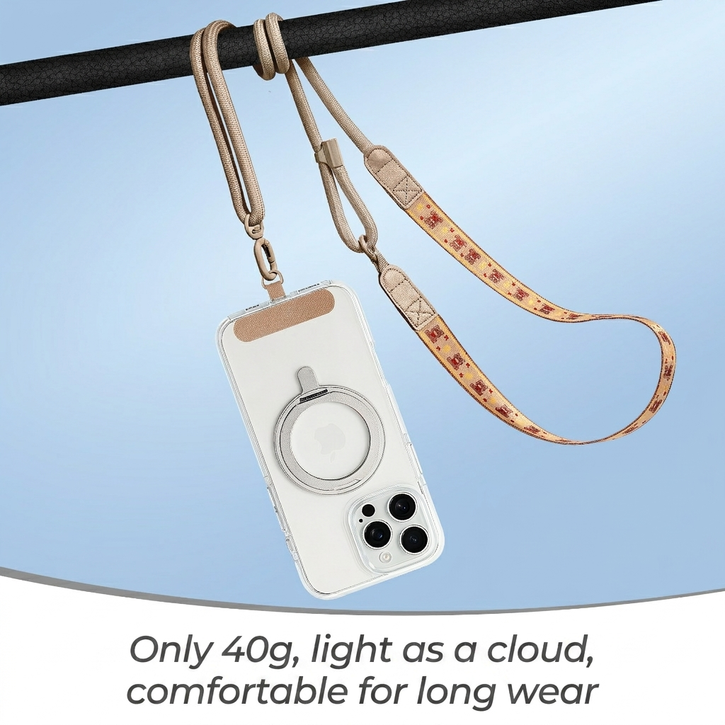 Cartoon Print Adjustable Phone Strap Crossbody