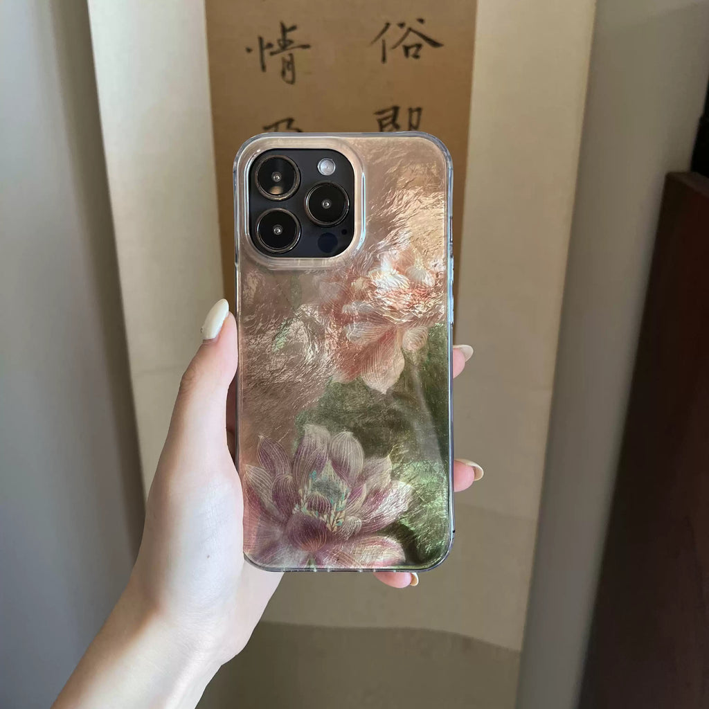 Gilded Lotus IMD Dual-Layer Case | iPhone Case | Three Fleas