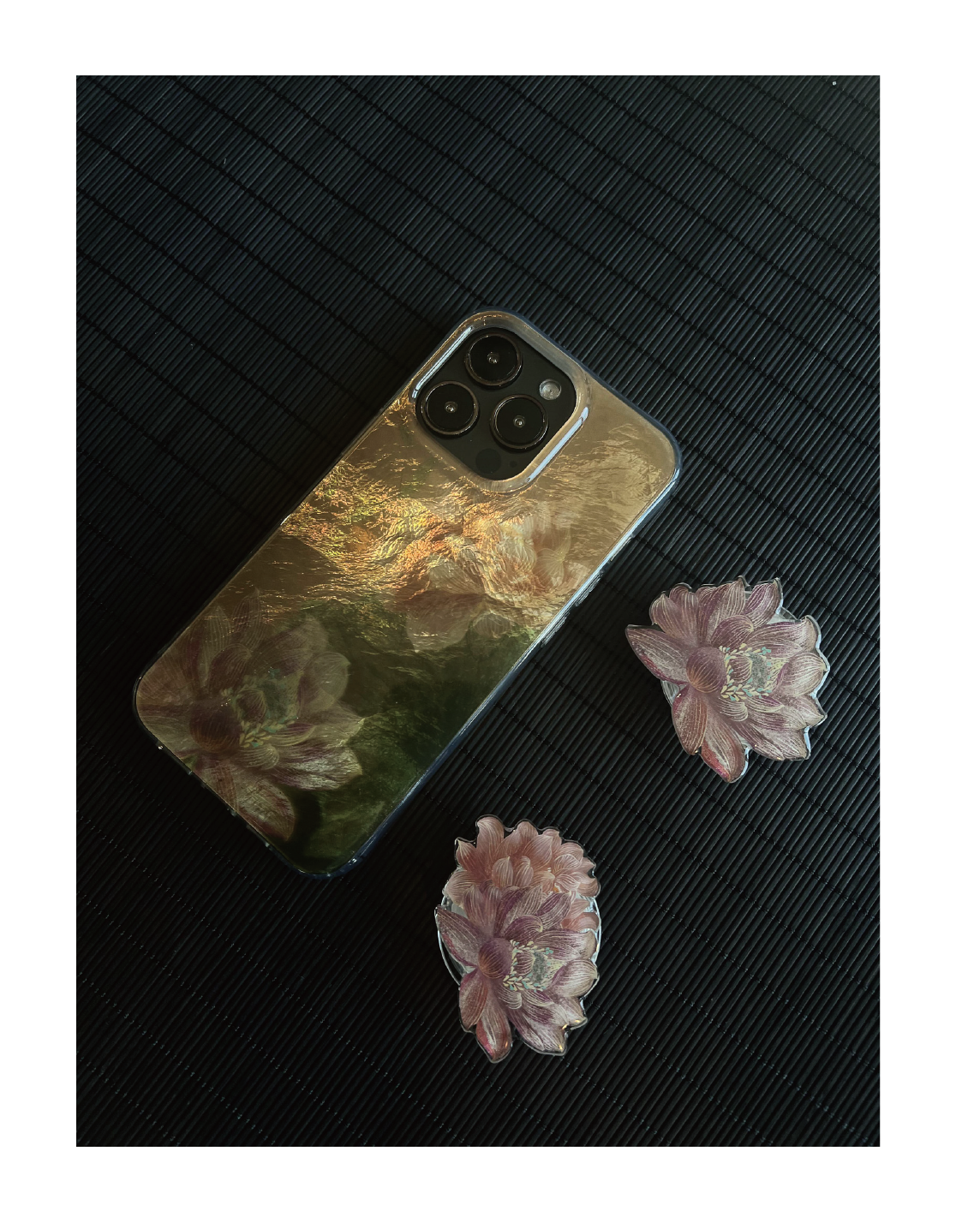 Gilded Lotus IMD Dual-Layer Case | iPhone Case | Three Fleas
