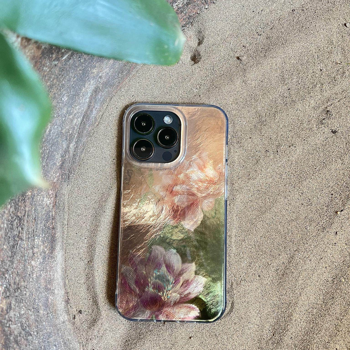Gilded Lotus IMD Dual-Layer Case | iPhone Case | Three Fleas