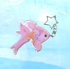 Glittery Resin Cute Fish Keychain