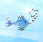 Glittery Resin Cute Fish Keychain