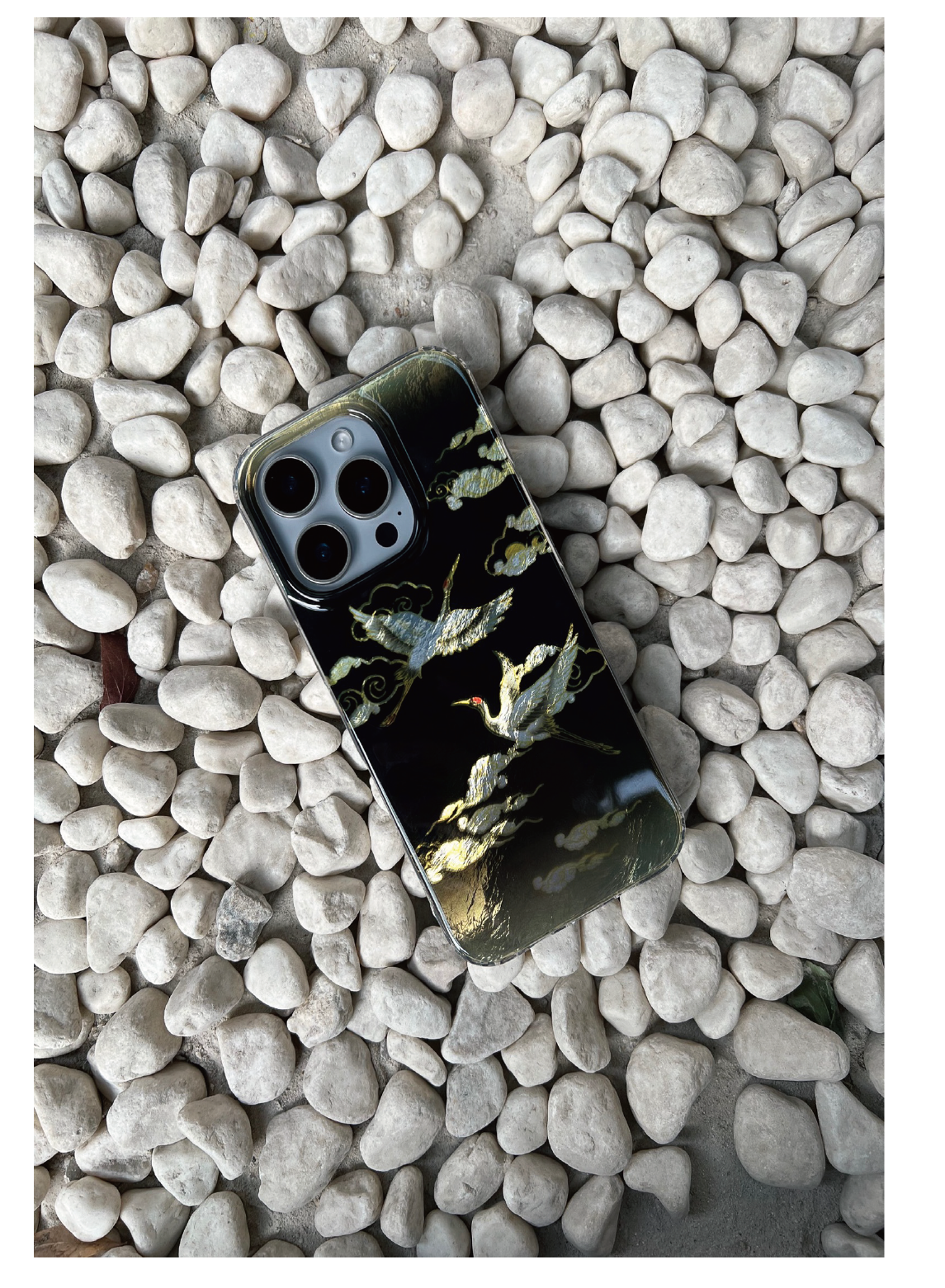 Golden Crane IMD Dual-Layer Case | iPhone Case | Three Fleas