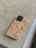 「Chinoiserie」Golden Lotus Bloom Printed Phone Case | iPhone Case | Three Fleas