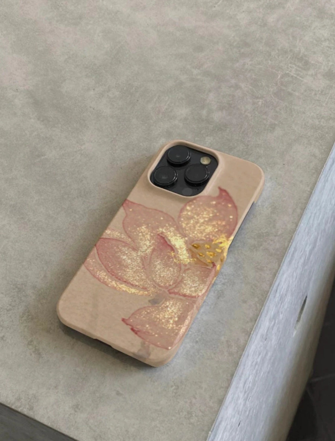 「Chinoiserie」Golden Lotus Bloom Printed Phone Case | iPhone Case | Three Fleas