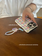 Heart Beaded Phone Charm