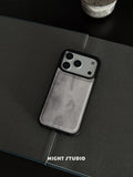 Ink White Leather Phone Case-NS044PU