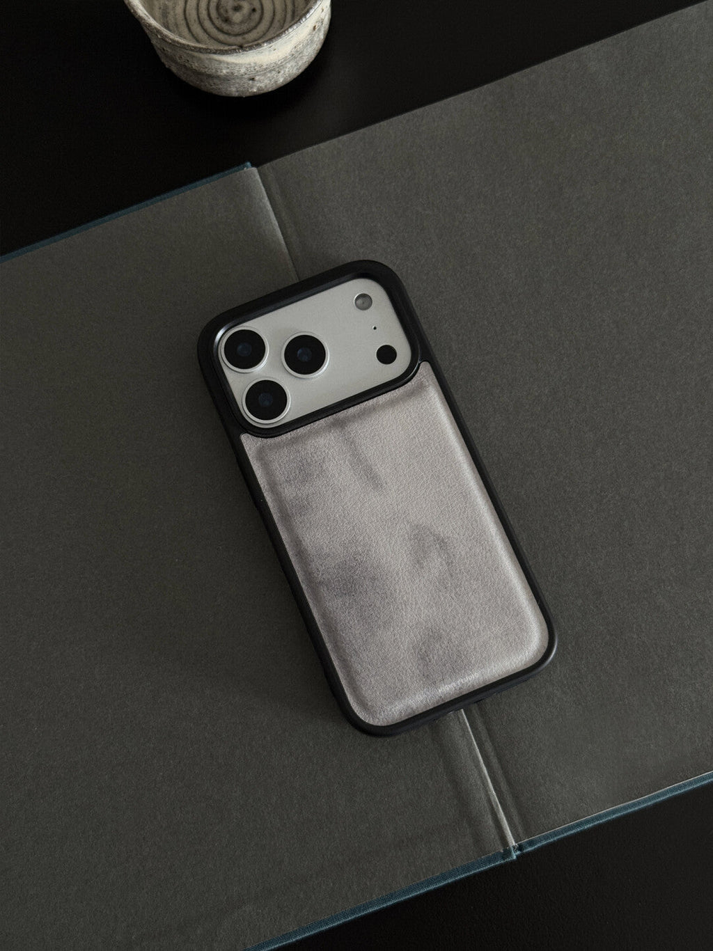 Ink White Leather Phone Case-NS044PU