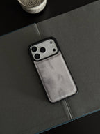 Ink White Leather Phone Case-NS044PU