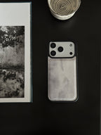 Ink White Leather Phone Case-NS044PU