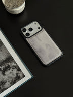 Ink White Leather Phone Case-NS044PU