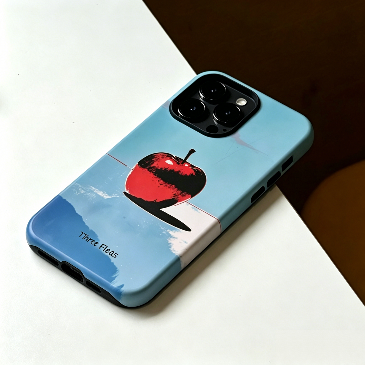 Surrealist Red Apple with Sky Art Phone Case Double-layer Film Print