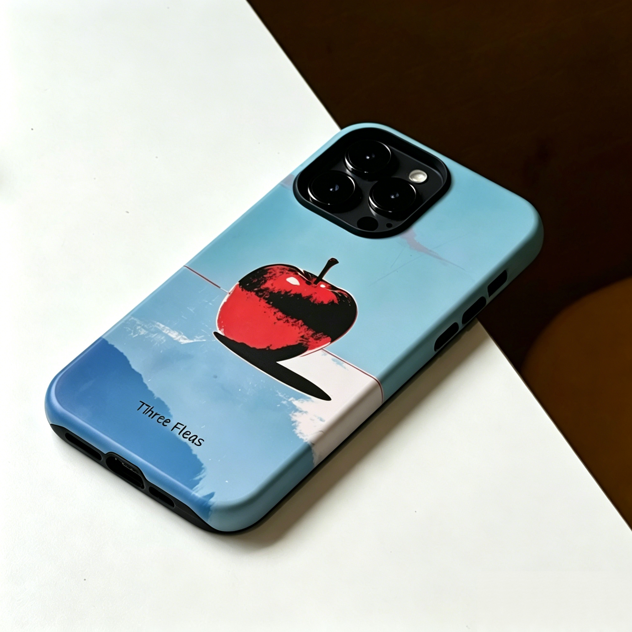 Surrealist Red Apple with Sky Art Phone Case Double-layer Film Print