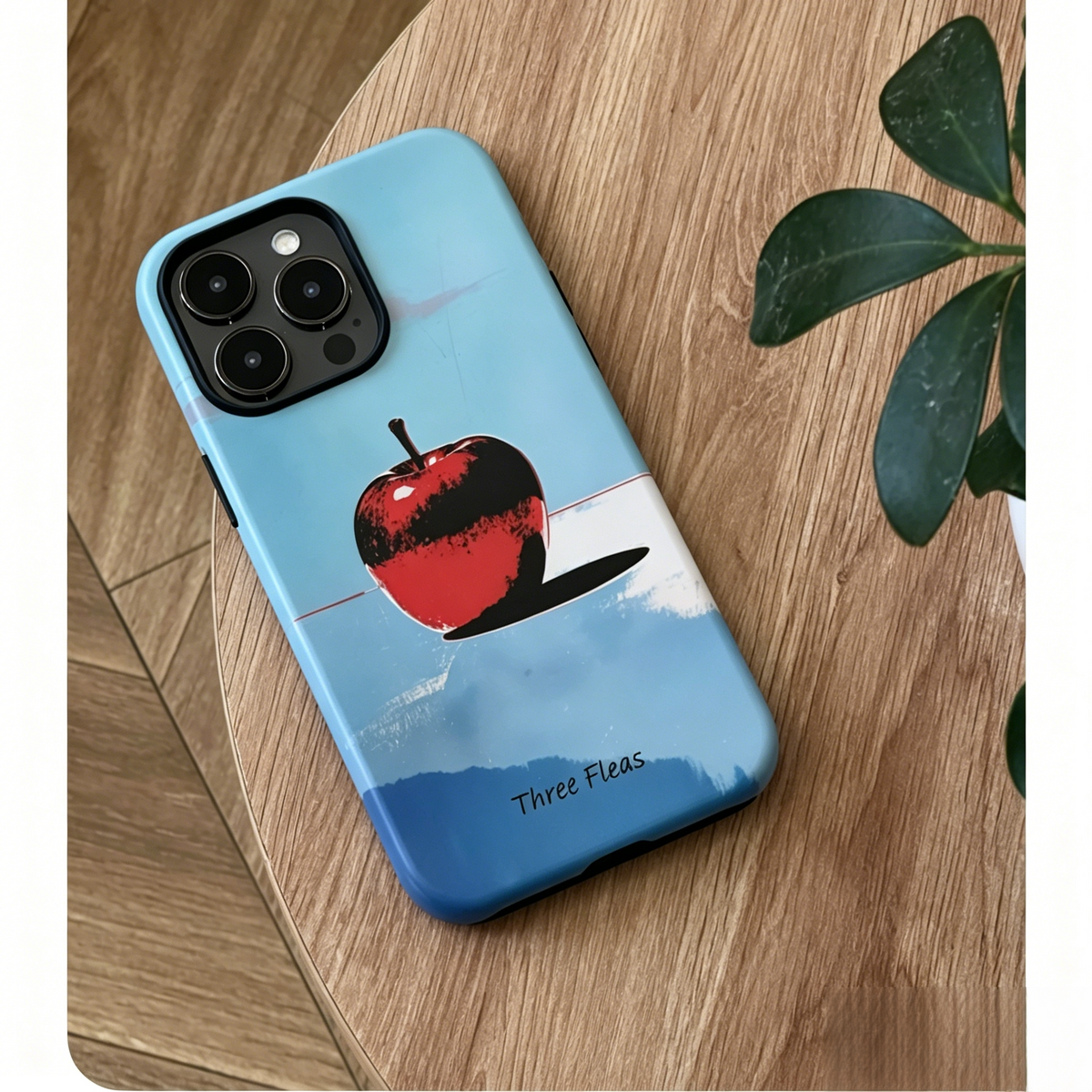 Surrealist Red Apple with Sky Art Phone Case Double-layer Film Print