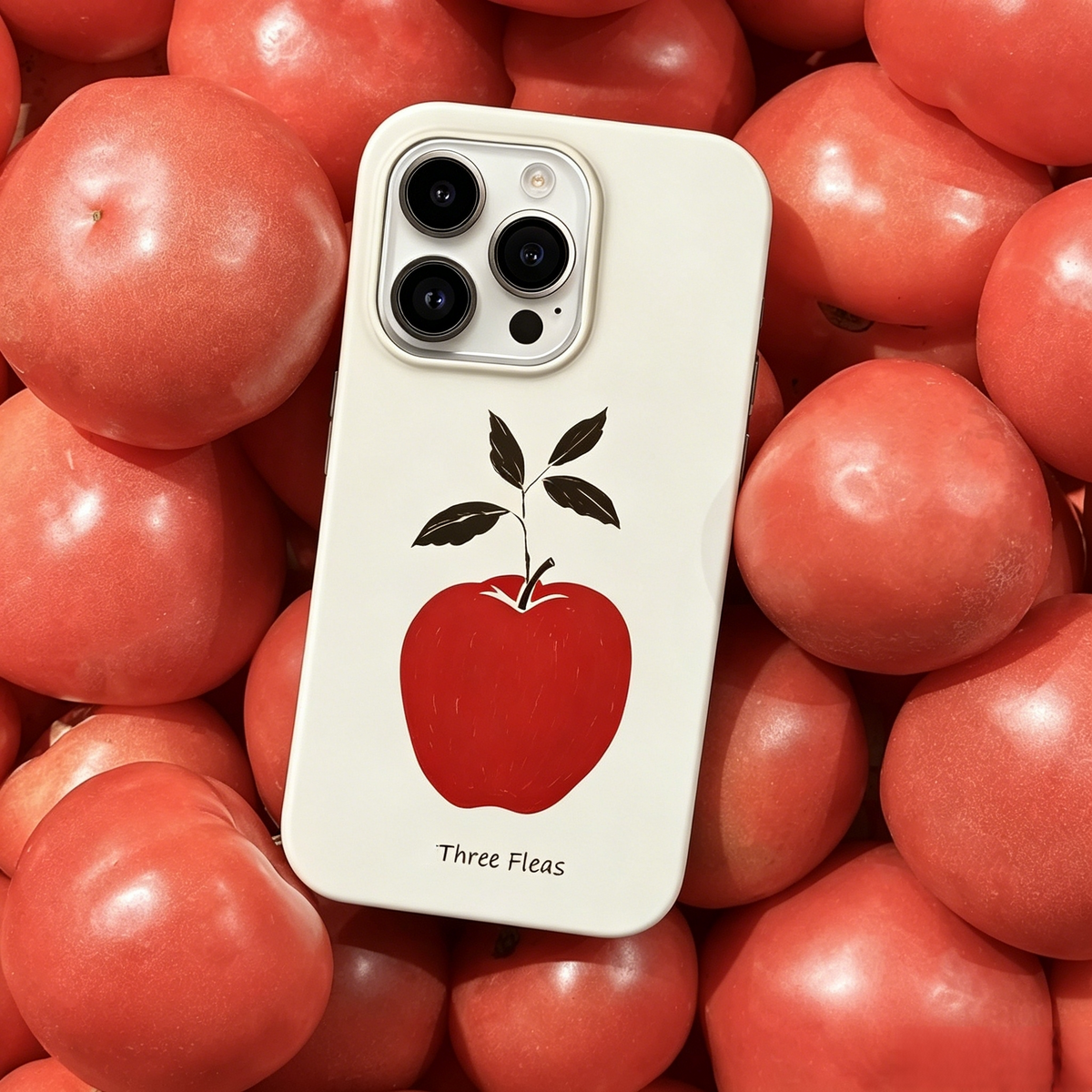 Artistic Red Apple Phone Case Double-layer Film Print