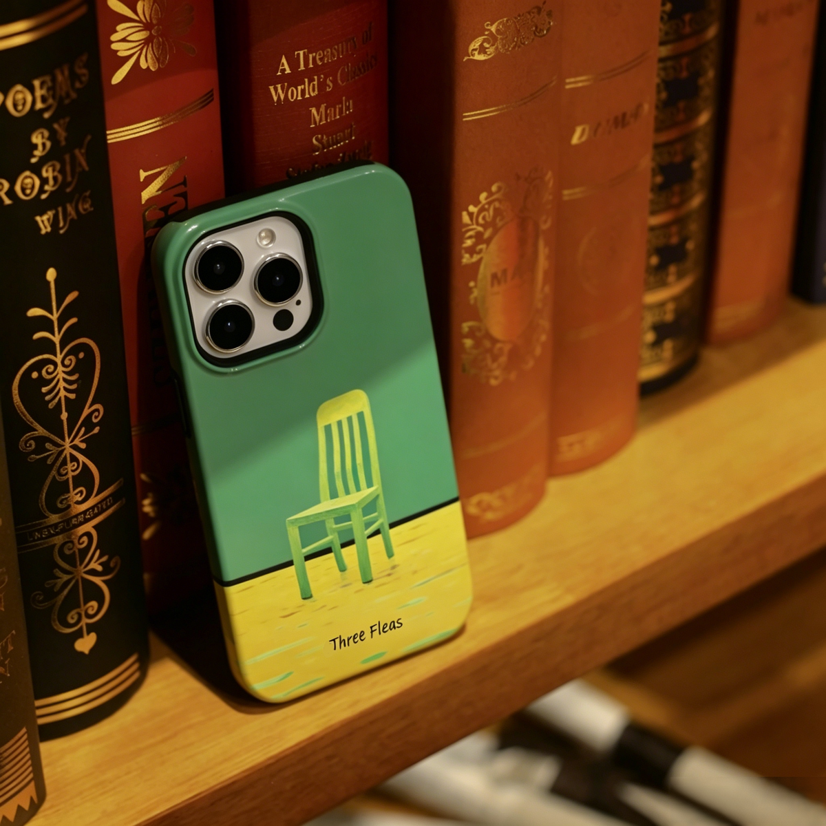 Artistic Green Chair Phone Case Double-layer Film Print