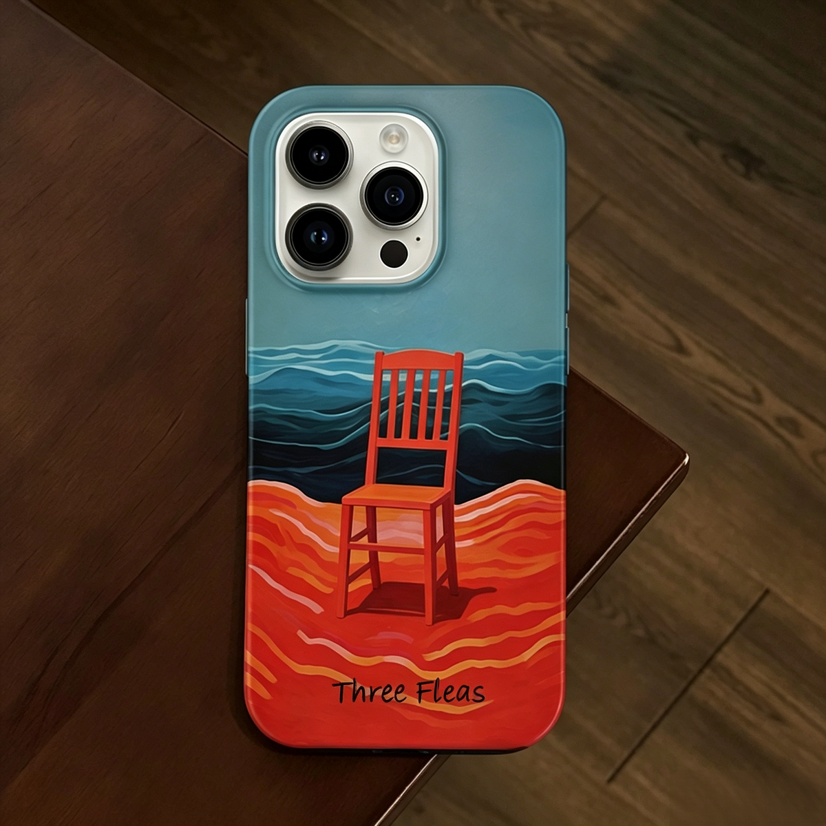 Artistic Surrealist "Fire & Water" Chair Phone Case Double-layer Film Print